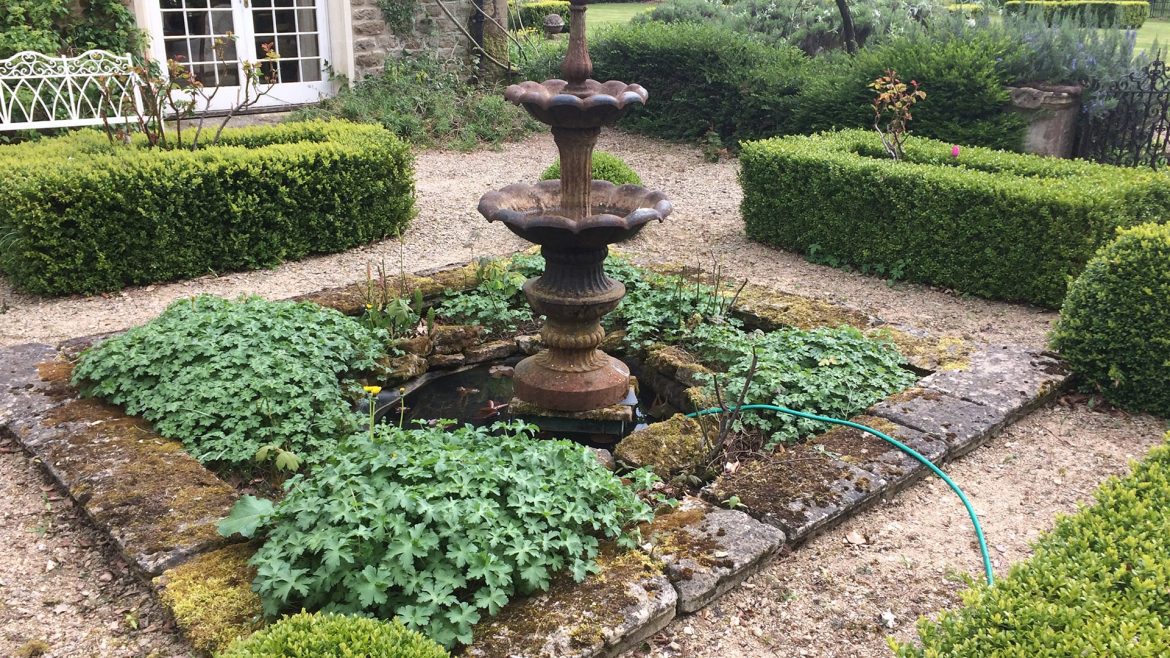 stone ornamental garden pond-2